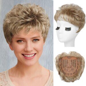 New REECHO Hair Topper, Short Wiglet Hair Topper